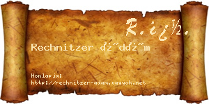 Rechnitzer Ádám névjegykártya